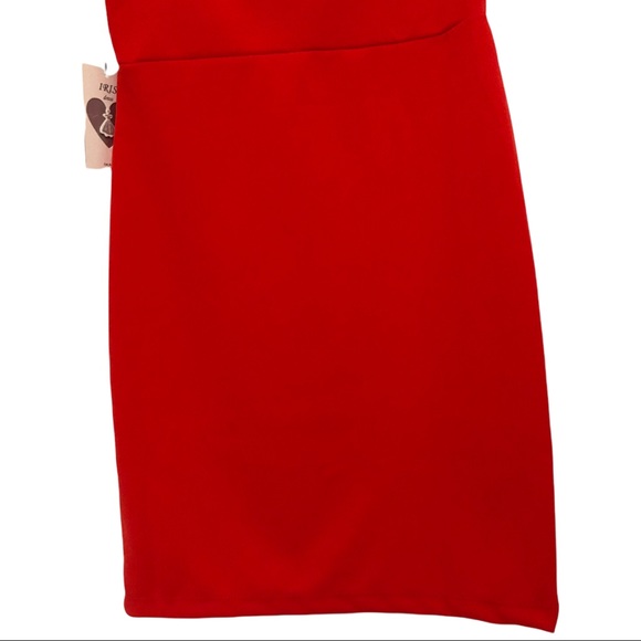 $2/30 IRIS Los Angeles | Red Empire Waist Dress, Coral Lined Puff Sleeves & Top - Picture 11 of 16